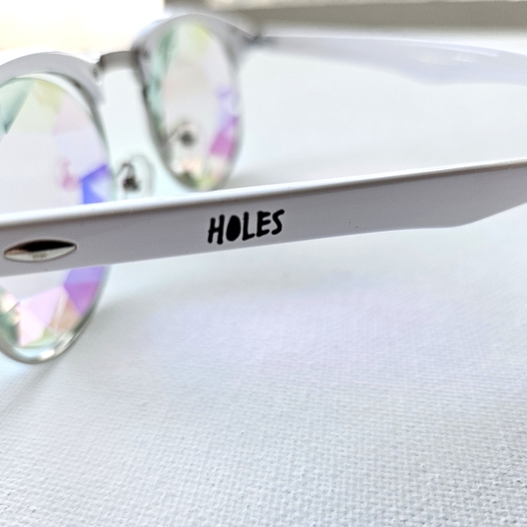 hOles Glasses in X White Lucid NIB!